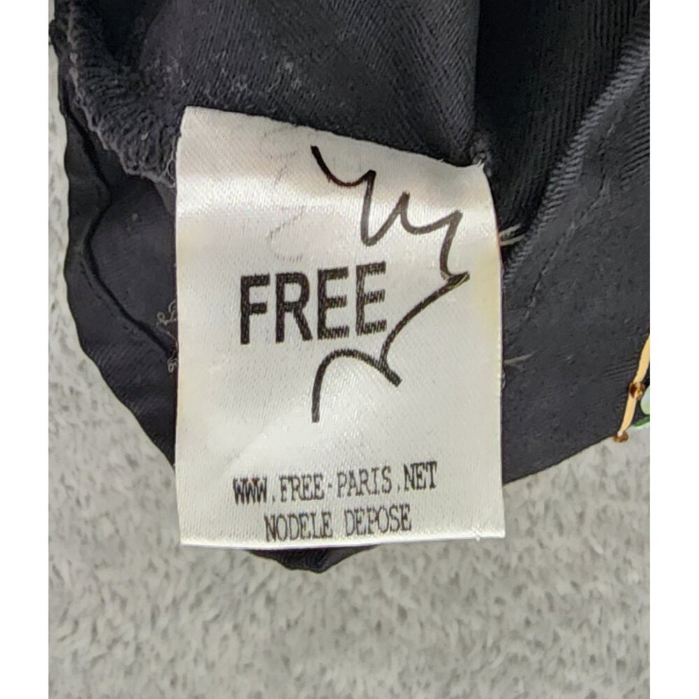 Free For Humanity Shirt Womens Small Black Sequined Button Up Short Sleeve Retro - Picture 8 of 9